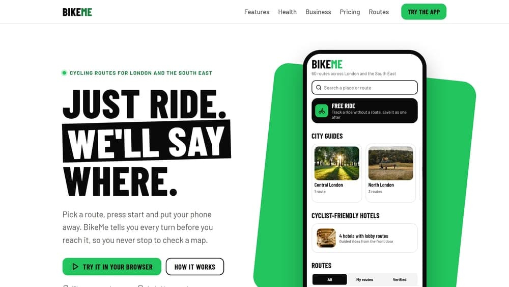 BikeMe product screenshot
